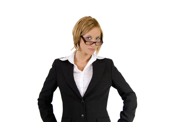 Tough Blond Business Woman — Stock Photo, Image