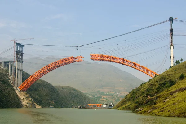 Міст Через Річку Янцзи Китай — стокове фото