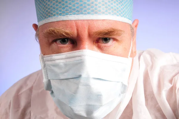 Медичний Працівник Носить Маску Обличчя Ковадла — стокове фото
