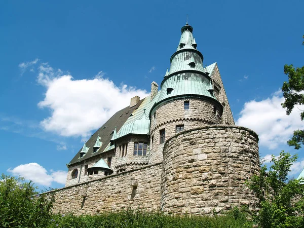Castelo Com Telhado Cobre Torre — Fotografia de Stock