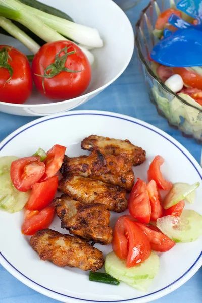 Patas Alas Pollo Parrilla — Foto de Stock