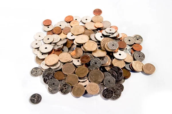Металлические Монеты Экономия Денег — стоковое фото