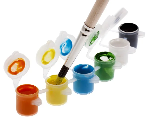 Color Pot Brush — Stock Photo, Image