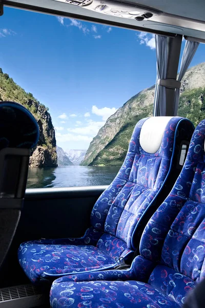 Tour Noruego Autobús Fiordo —  Fotos de Stock
