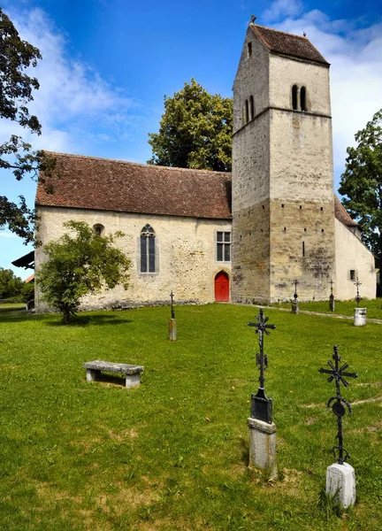 Alte Sempachi Parrocchiali Fuori Città Con Ossario Cimitero Murato Costruito — Foto Stock