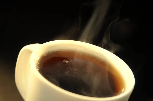 Šálek Kávy Černém Pozadí — Stock fotografie