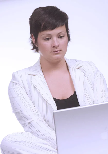 Businesswoman Laptop Office — Stock Photo, Image