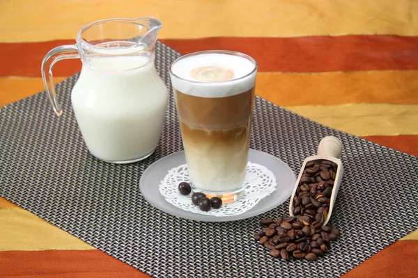 Latte Macchiato Kahve Içeceği — Stok fotoğraf