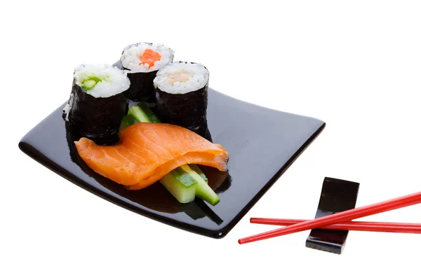 Sushi Cibo Asiatico Con Pesce — Foto Stock