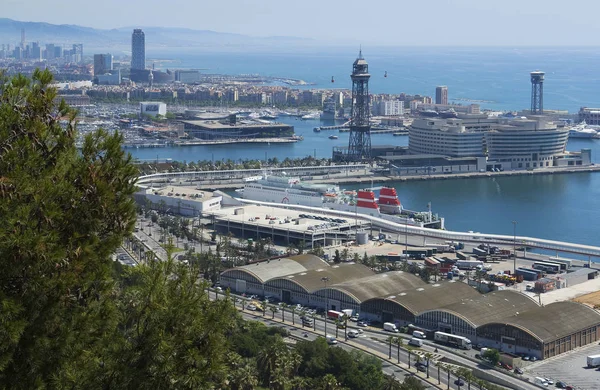 Uitzicht Waterkant Van Barcelona — Stockfoto