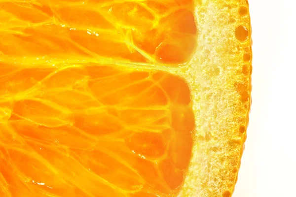 Orangenscheibe Auf Schwarzem Hintergrund — Stockfoto