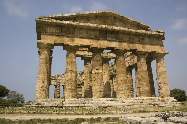 Detta Tempel Vid Paestum Döptes Flera Gånger Enligt Vilket Den — Stockfoto