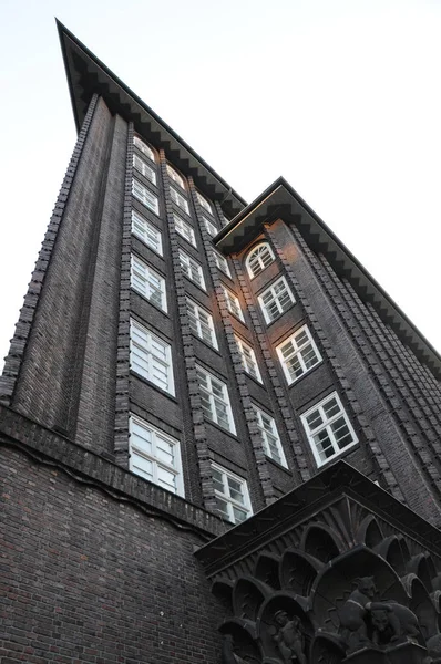 Kontorhaus Chilehaus Hamburg — Stockfoto