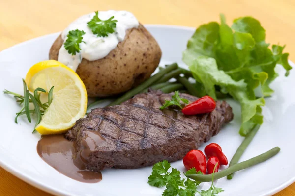 Biefstuk Barbecue Vlees — Stockfoto