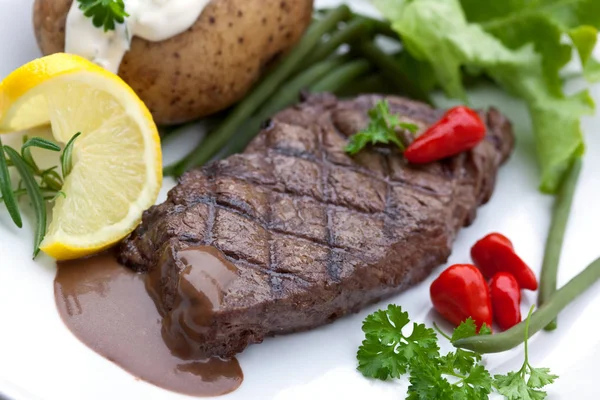 Steaks Croustillants Viande Barbecue — Photo