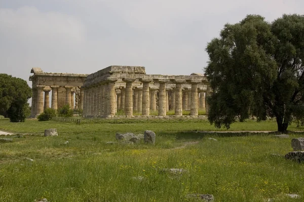 Paestum Είναι Καλύτερα Διατηρημένος Αρχαιολογικός Χώρος Στην Ευρώπη Όχι Στον — Φωτογραφία Αρχείου