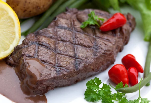 Rump Steak Sirloin Grilled — 스톡 사진