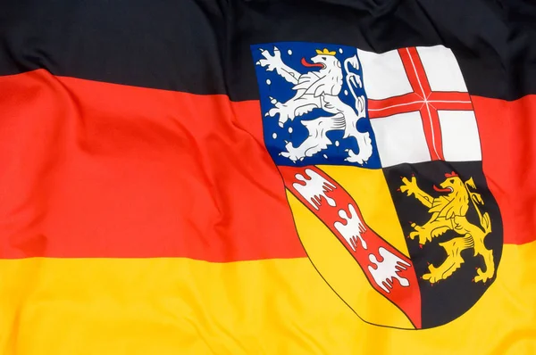 Duitse Vlag Het Saarland — Stockfoto
