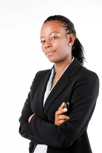Businesswoman Arms Crossed — Stock Photo, Image