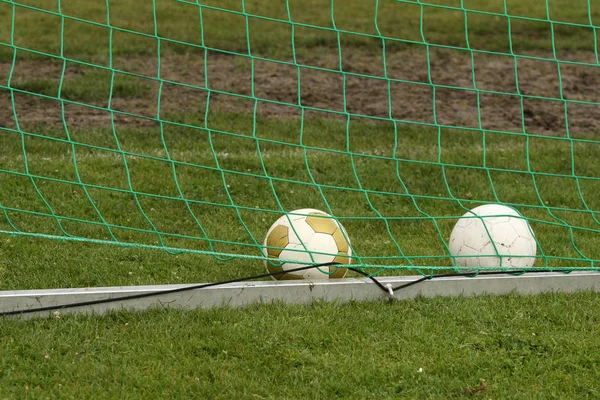 Soccer Balls Goal — Stock Photo, Image