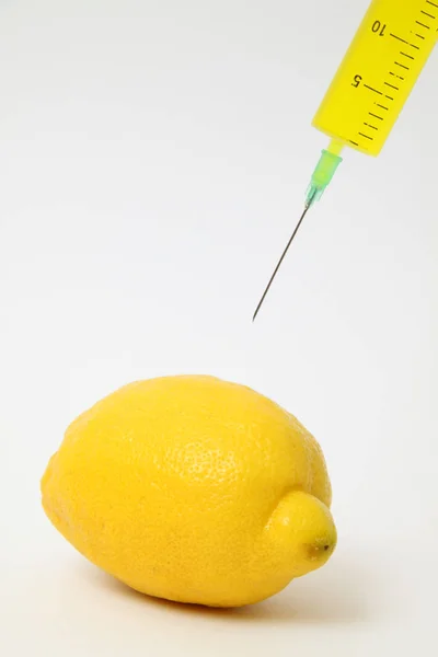Лимон Шприц Лаймом Білому Тлі — стокове фото