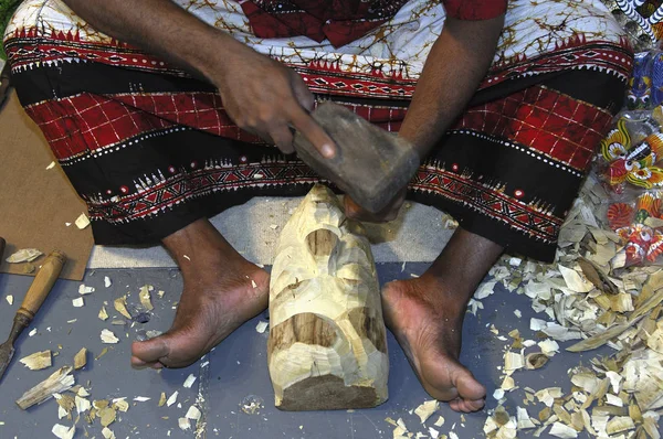 Mask Carvers Sri Lanka Work Sri Lanka — Stock Photo, Image