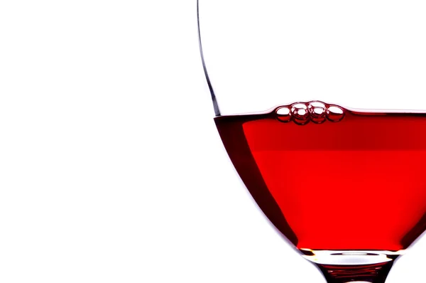 Estremo Primo Piano Bollicine Nel Vino Rosso — Foto Stock