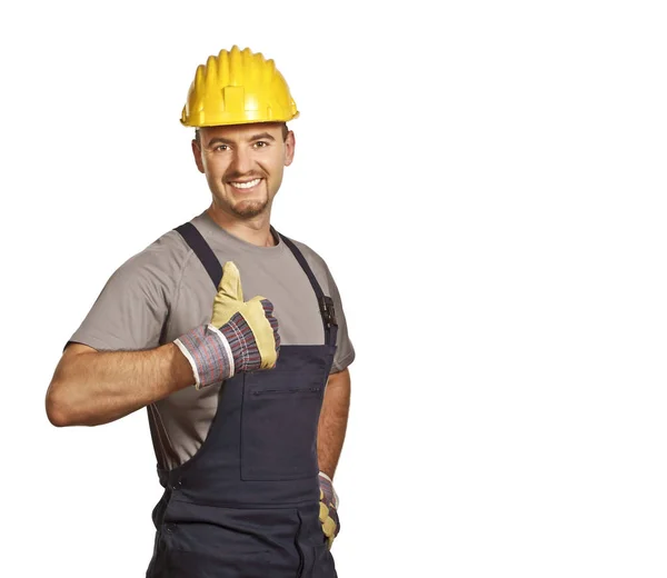 Close Young Confident Handyman Royalty Free Stock Images