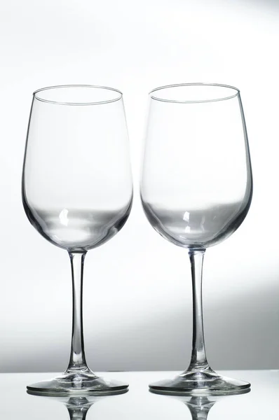 Two Empty Wine Glasss — Stock Photo, Image