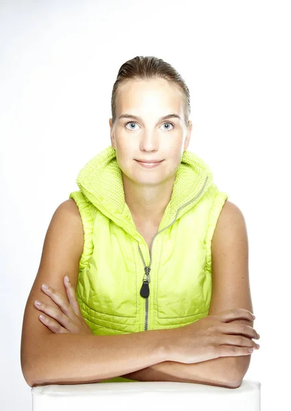 Retrato Uma Jovem Mulher Bonita — Fotografia de Stock