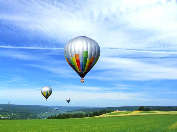 Balões Acima Vale Mosel — Fotografia de Stock