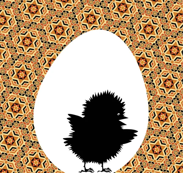 Чорна Ціпонька Приходить Білих Яєць — стокове фото