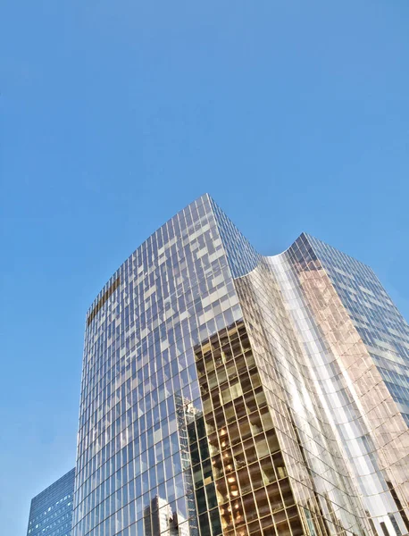 Vue Panoramique Urbaine Façade Des Gratte Ciel Modernes — Photo