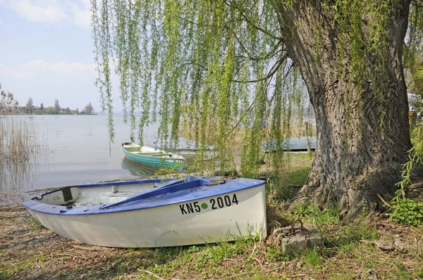 Barcos Orillas Reichenau — Foto de Stock