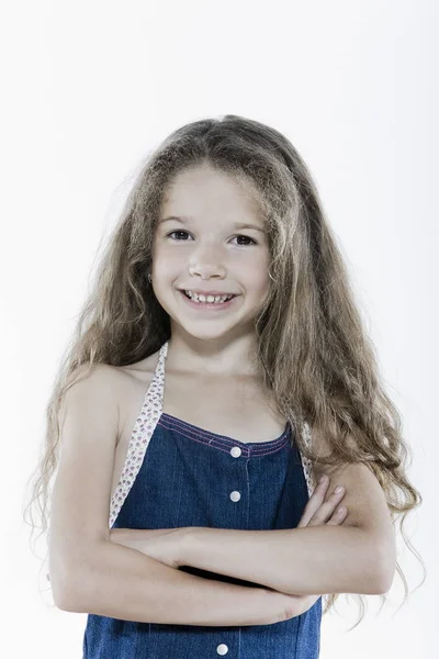 Aranyos Gyermek Portré Boldog Gyermekkori Koncepció — Stock Fotó