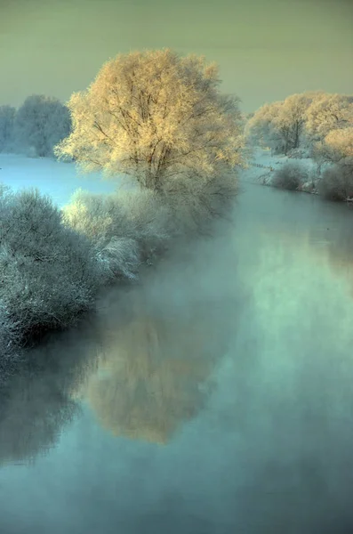 Bela Vista Paisagem Inverno — Fotografia de Stock