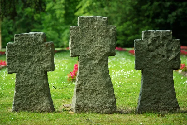 Alte Grabsteine Gras — Stockfoto