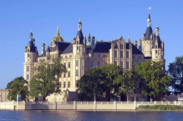 Schwerin城堡 州议会所在地 Schwerin Mecklenburg Vorpommern Germany — 图库照片