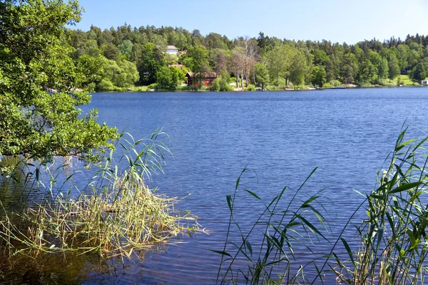 Liten Stockholmsøygruppen Vaxholm – stockfoto