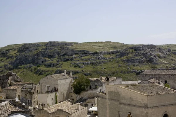 Sassi Matera Basilicata Region Southern Italy Caves Were Once Lived — Stock Photo, Image