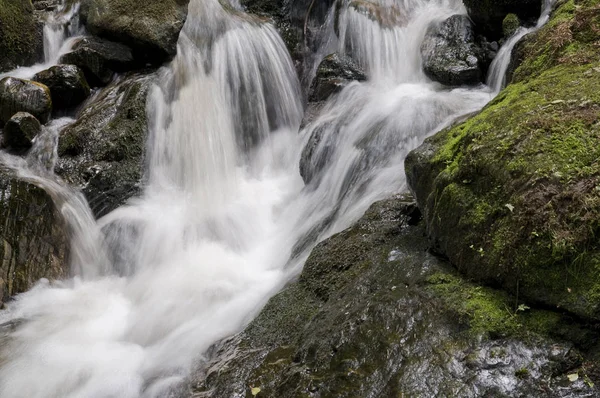 Cascade Dans Nature Écoulement Eau — Photo