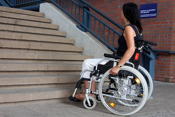 Portrait Woman Wheelchair — Stock Photo, Image