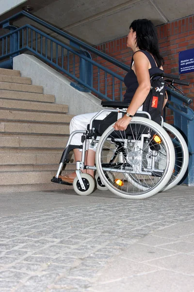 Portrait Woman Wheelchair — Stock Photo, Image