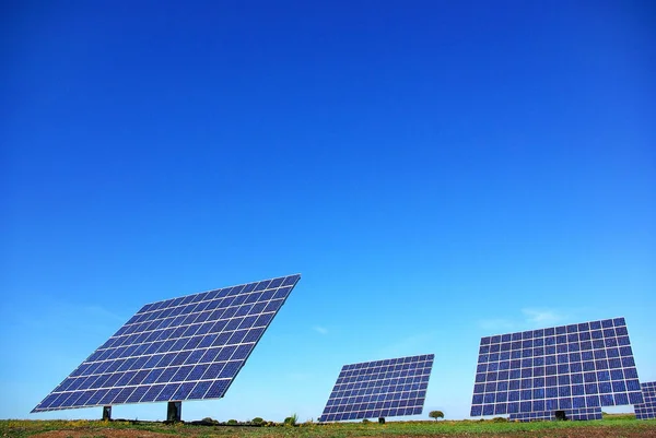 Geração Energia Células Solares Energia Solar — Fotografia de Stock