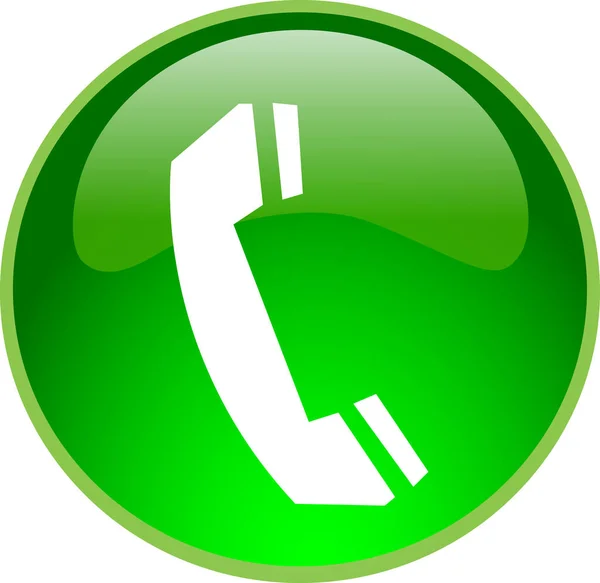 Knop Groene Telefoon — Stockfoto