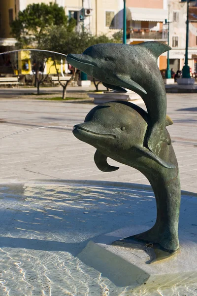 Dolphin Fountain Mali Loinj — ストック写真