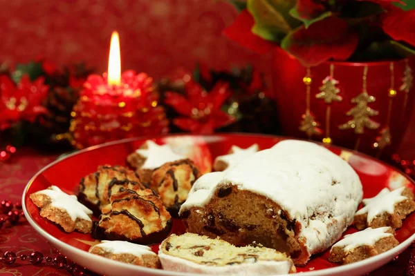 Bolo Natal Biscoitos — Fotografia de Stock