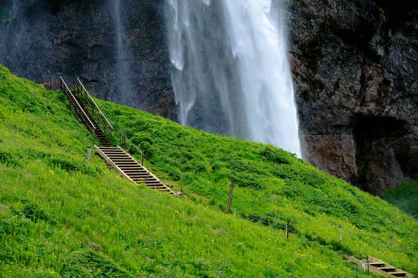 Cachoeira Natureza Floresta Paisagem — Fotografia de Stock