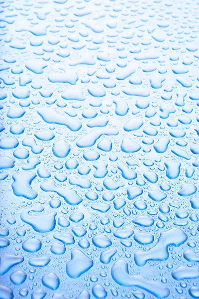 Краплі Води Синій Фон — стокове фото