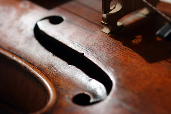 Violin Musikinstrument Närbild — Stockfoto